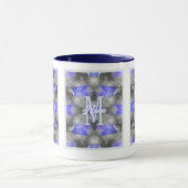 Benutzerdefinierte Monogramm-Initialen Name Floral Tasse (Zentrum)