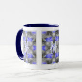 Benutzerdefinierte Monogramm-Initialen Name Floral Tasse (Vorderseite Links)