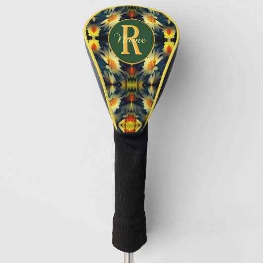 Benutzerdefinierte Monogramm-Initialen Name Gänseb Golf Headcover (Vorderseite)
