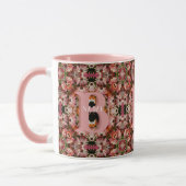 Benutzerdefinierte Monogramm-Initialen Name Gänseb Tasse (Links)