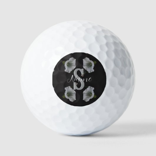 Benutzerdefinierte Monogramm-Initialen Name Morgen Golfball (Vorderseite)