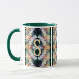 Benutzerdefinierte Monogramm-Initialen Name Pfings Tasse