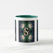Benutzerdefinierte Monogramm-Initialen Name Pfirsi Tasse (Zentrum)