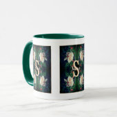 Benutzerdefinierte Monogramm-Initialen Name Pfirsi Tasse (Vorderseite Links)