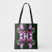 Benutzerdefinierte Monogramm-Initialen Name Rosa B Tasche (Vorderseite)