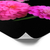 Benutzerdefinierte Monogramm-Initialen Name Zinnia Poster (Ecke)