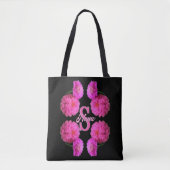Benutzerdefinierte Monogramm-Initialen Name Zinnia Tasche (Vorderseite)
