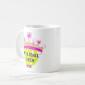 Benutzerdefinierte Monogramm-Initialen Pickleball- Kaffeetasse (Vorderseite Links)