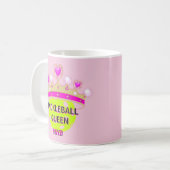 Benutzerdefinierte Monogramm-Initialen Pickleball- Kaffeetasse (Vorderseite Links)