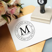 Benutzerdefinierte Monogramm-Kautschukadresse Gummistempel