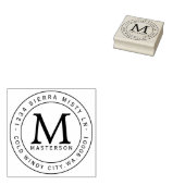 Benutzerdefinierte Monogramm-Kautschukadresse Gummistempel (Stempel)
