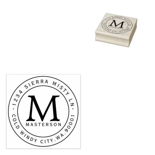 Benutzerdefinierte Monogramm-Kautschukadresse Gummistempel (Stempel)