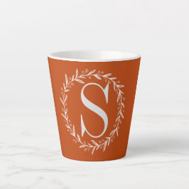 Benutzerdefinierte Monogramm-Latte-Tasse Milchtasse