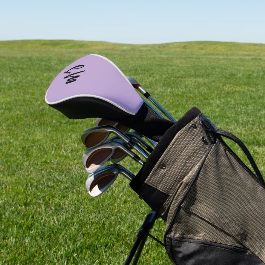 Benutzerdefinierte Monogramm-Lavendel-Golf-Schutzh Golf Headcover (In SItu)