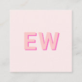 Benutzerdefinierte monogramm Logo-Symbole für sozi Quadratische Visitenkarte (Vorderseite)