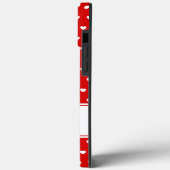 Benutzerdefinierte Monogramm markierend rot und we Case-Mate iPhone Hülle (Rückseite / Links)