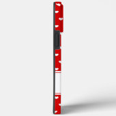 Benutzerdefinierte Monogramm markierend rot und we Case-Mate iPhone Hülle (Rückseite / Rechts)
