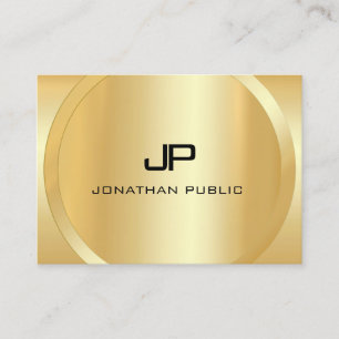 Benutzerdefinierte Monogramm Moderne Elegante Faux Visitenkarte