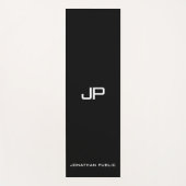 Benutzerdefinierte Monogramm Name Fitness Vorlage Yogamatte (Vorderseite)