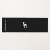 Benutzerdefinierte Monogramm Name Fitness Vorlage Yogamatte (Vorderseite (Horizontal))