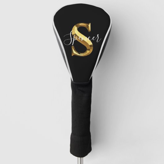 Benutzerdefinierte Monogramm-Name Golf-Schlagkopfa Golf Headcover (Vorderseite)