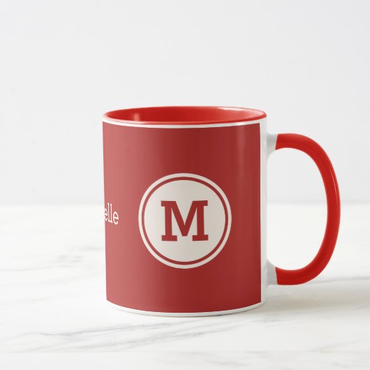 Benutzerdefinierte Monogramm-, Name- und Tasse (Rechts)