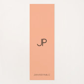 Benutzerdefinierte Monogramm-Name-Vorlage Coral Pe Yogamatte (Vorderseite)