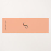 Benutzerdefinierte Monogramm-Name-Vorlage Coral Pe Yogamatte (Vorderseite (Horizontal))