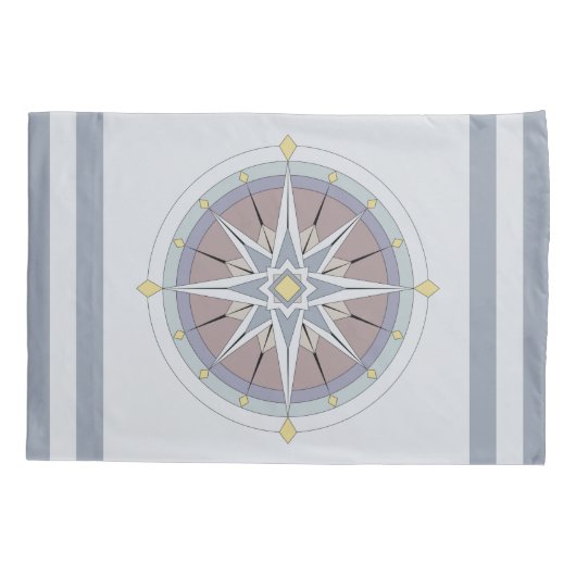 benutzerdefinierte Monogramm-Nautikpillowcases, Re Kissenbezug (Rückseite-Links)