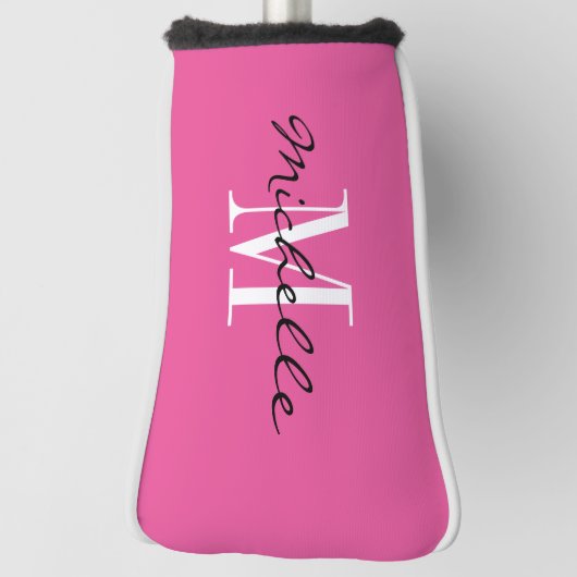 Benutzerdefinierte monogramm-Pink-Golf-Putter-Abde Golf Headcover (Rotieren 90)