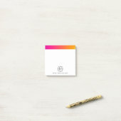 Benutzerdefinierte Monogramm Post-it® Notizen (Auf Schreibtisch)