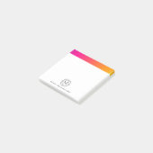 Benutzerdefinierte Monogramm Post-it® Notizen (angewinkelt)
