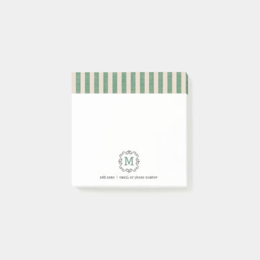 Benutzerdefinierte Monogramm Post-it® Notizen im R (Vorderseite)