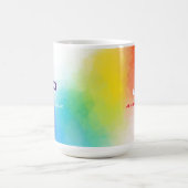 Benutzerdefinierte Monogramm-Regenbogenfarben Abst Kaffeetasse (Mittel)