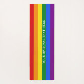 Benutzerdefinierte Monogramm-Regenbogenfarben-Yogm Yogamatte (Rückseite)
