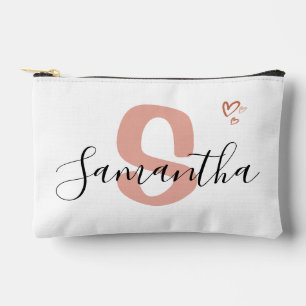Benutzerdefinierte Monogramm-Reißverschlusstasche Zubehörtasche