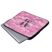 Benutzerdefinierte monogramm rosa Camouflage Lapto Laptopschutzhülle (Vorne Knopf)