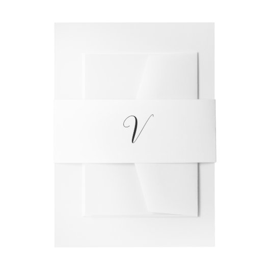 Benutzerdefinierte Monogramm-Schrift Initiale Einladungsbanderole (Vorderseite Beispiel)