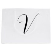 Benutzerdefinierte Monogramm-Schrift Initiale Große Geschenktüte (Vorderseite)