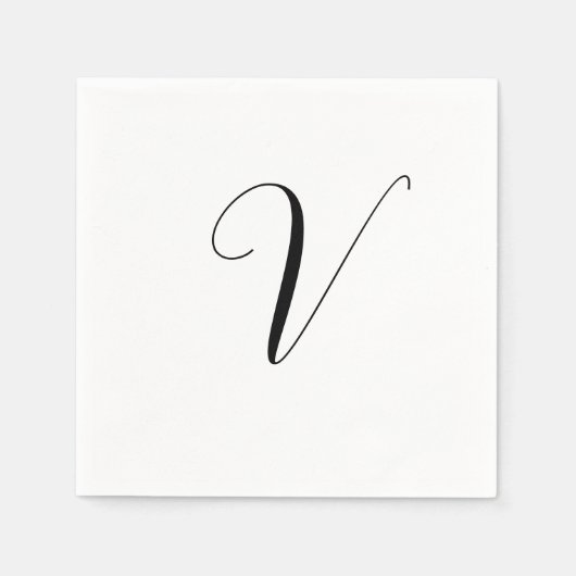 Benutzerdefinierte Monogramm-Schrift Initiale Serviette (Vorderseite)
