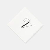 Benutzerdefinierte Monogramm-Schrift Initiale Serviette (Ecke)