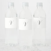 Benutzerdefinierte Monogramm-Schrift Initiale Wasserflaschenetikett (Flaschen)