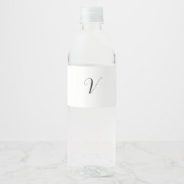 Benutzerdefinierte Monogramm-Schrift Initiale Wasserflaschenetikett