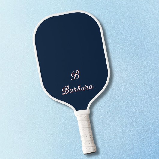 Benutzerdefinierte Monogramm-Schrift-Name Pickleball Schläger