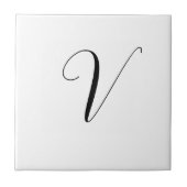 Benutzerdefinierte Monogramm-Schriftinitiale Fliese (Vorderseite)