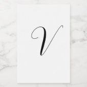 Benutzerdefinierte Monogramm-Schriftinitiale Lebensmitteletikett (Einzelnes Label)