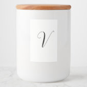 Benutzerdefinierte Monogramm-Schriftinitiale Lebensmitteletikett (Vorderseite)