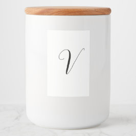 Benutzerdefinierte Monogramm-Schriftinitiale Lebensmitteletikett