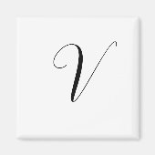 Benutzerdefinierte Monogramm-Schriftinitiale Magnet (Vorne)