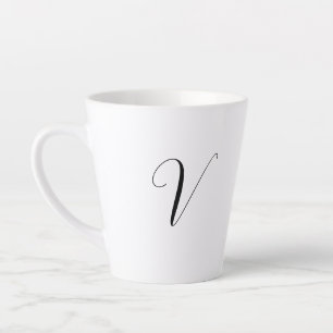Benutzerdefinierte Monogramm-Schriftinitiale Milchtasse